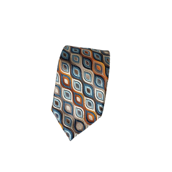 Concepts by Claiborne Mens Silk Neck Tie Funky Eye Pattern Artsy Abstract Luxury - Picture 11 of 12